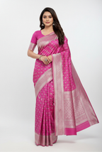 Rich magenta soft silk banarasi saree