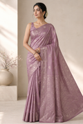 Mauve Moonga silk banarasi saaree