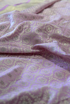 Lavender with Cream tanchoi banarasi saree