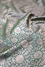 Dark green wine banarasi brocade saree