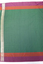 Dark green wine banarasi brocade saree