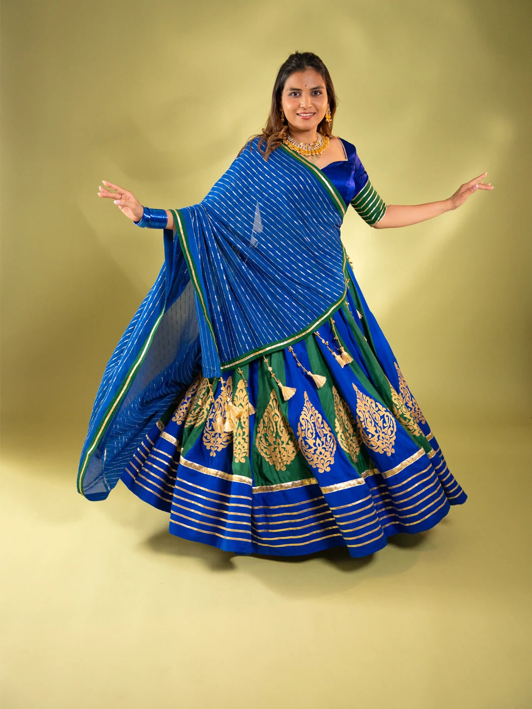 Blue & Green Chaniya Choli