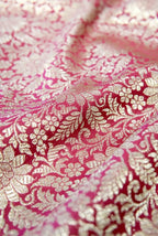 Maroon-Raani banarasi brocade saree