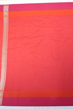 Orange-Magenta banarasi brocade saree