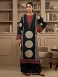 Black muslin printed kurta set