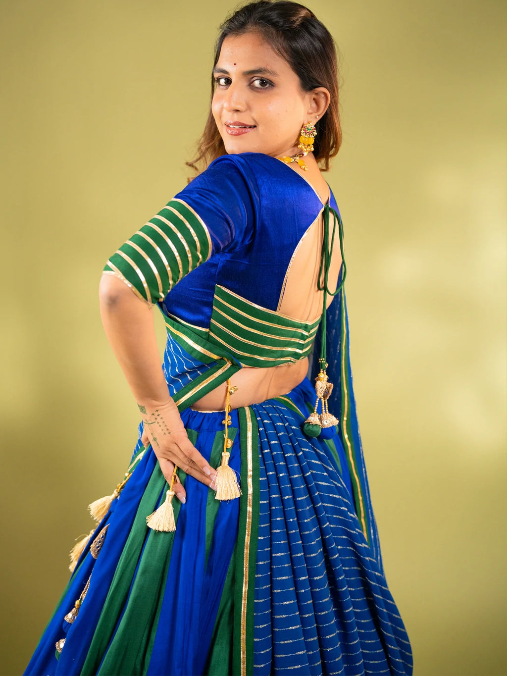 Blue & Green Chaniya Choli