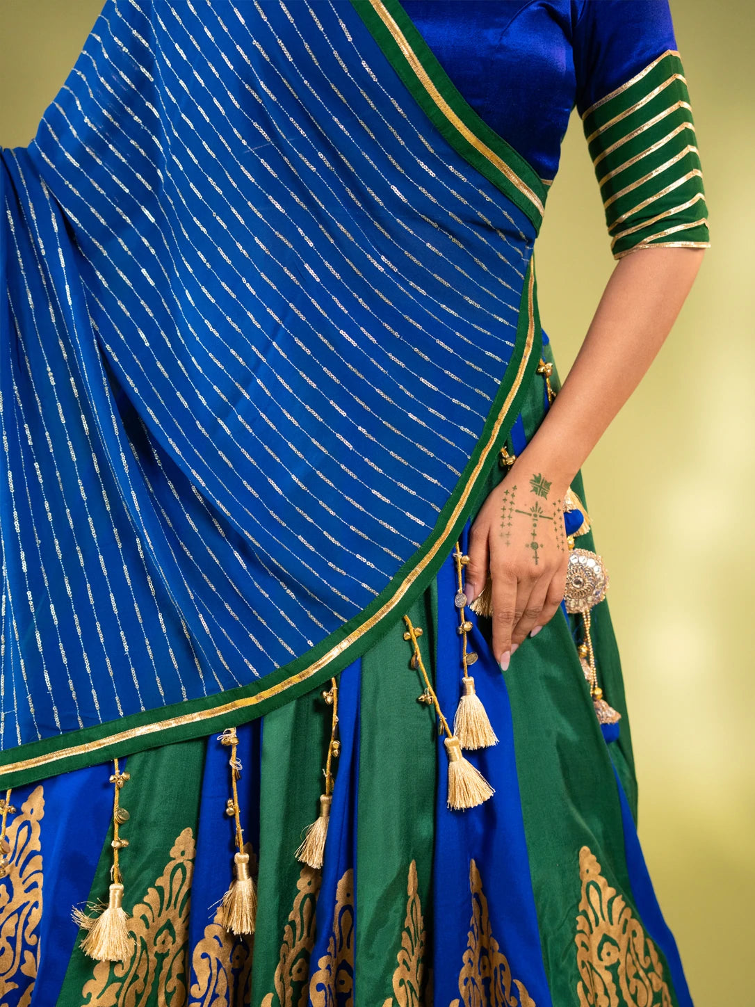 Blue & Green Chaniya Choli