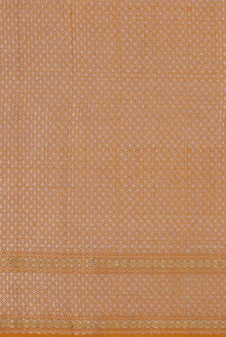 Mustard moonga silk banarasi saree