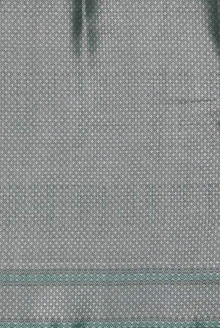 Bottle green moonga silk banarasi saree