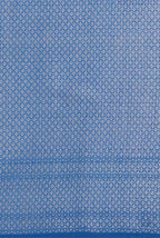 Teal blue moonga silk banarasi saree