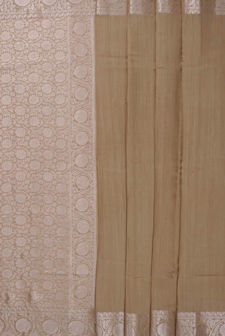 Biscuit moonga silk banarasi saree