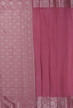 Carrot pink moonga silk banarasi saree