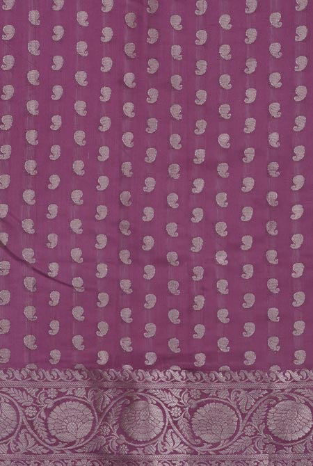 Purple moonga silk banarasi saree
