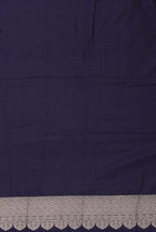 Navy blue katan silk banarasi saree