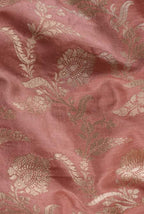 Dusty onion pink katan silk banarasi saree