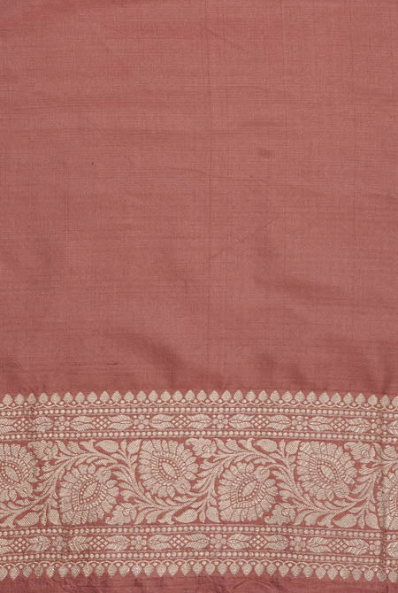 Dusty onion pink katan silk banarasi saree