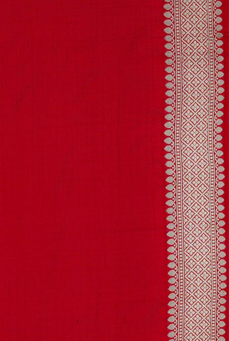 Red katan silk banarasi saree