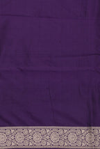 Dark purple katan silk banarasi saree