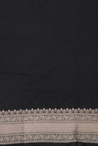 Black katan silk banarasi saree