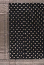 Black katan silk banarasi saree