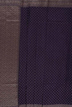 Purple crepe chiffon banarasi saree