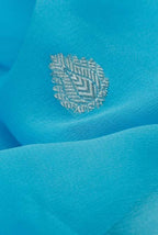 Sky blue banarasi chiffon saree