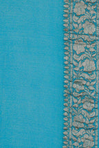 Sky blue banarasi chiffon saree