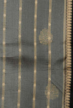 Black banarasi organza saree