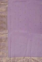 Lilac banarasi organza saree