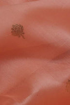 Peach banarasi organza saree