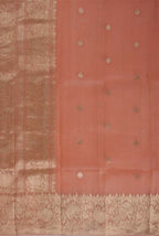 Peach banarasi organza saree