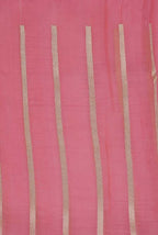 Peach banarasi brocade organza saree