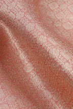 Peach banarasi brocade organza saree