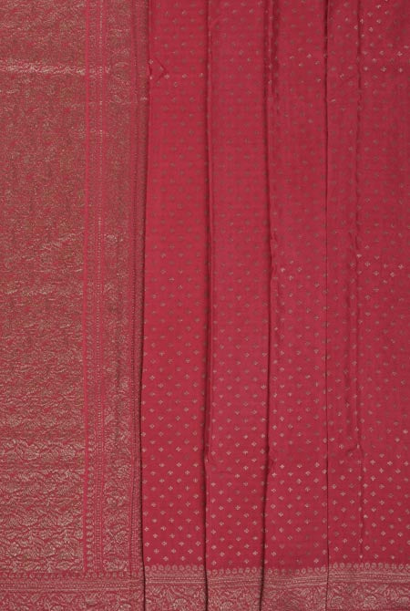 Raani crepe chiffon banarasi saree