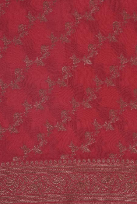 Raani crepe chiffon banarasi saree