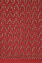 Red crepe chiffon banarasi saree