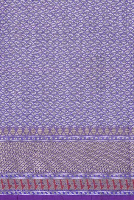 Purple banarasi cotton zaal saree