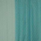 Teal green banarasi cotton butti border saree