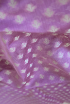 Pink banarasi cotton butti border saree