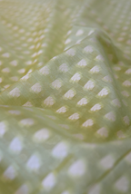 Pista banarasi cotton butti border saree
