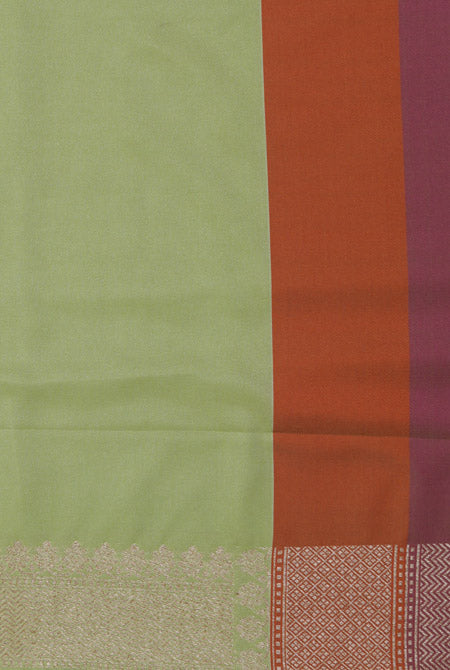 Pista green magenta banarasi brocade saree