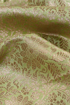 Pista green magenta banarasi brocade saree