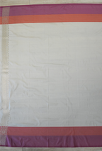 Beige and rani banarasi brocade saree