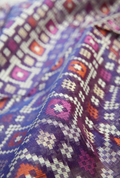 Violet banarasi cotton patola wave saree