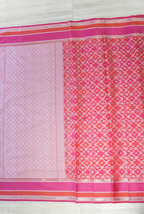 Red banarasi cotton patola wave saree