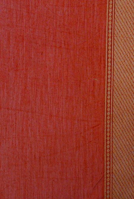 Light yellow red border chinia banarasi saree