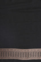 Black soft silk banarasi saree