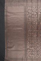 Black soft silk banarasi saree