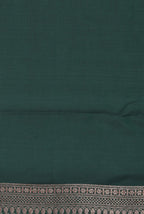Bottle green soft silk banarasi saree