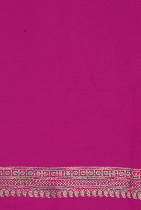 Magenta pink soft silk banarasi saree